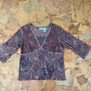 Woman’s 14w-16w Floral top from faded glory